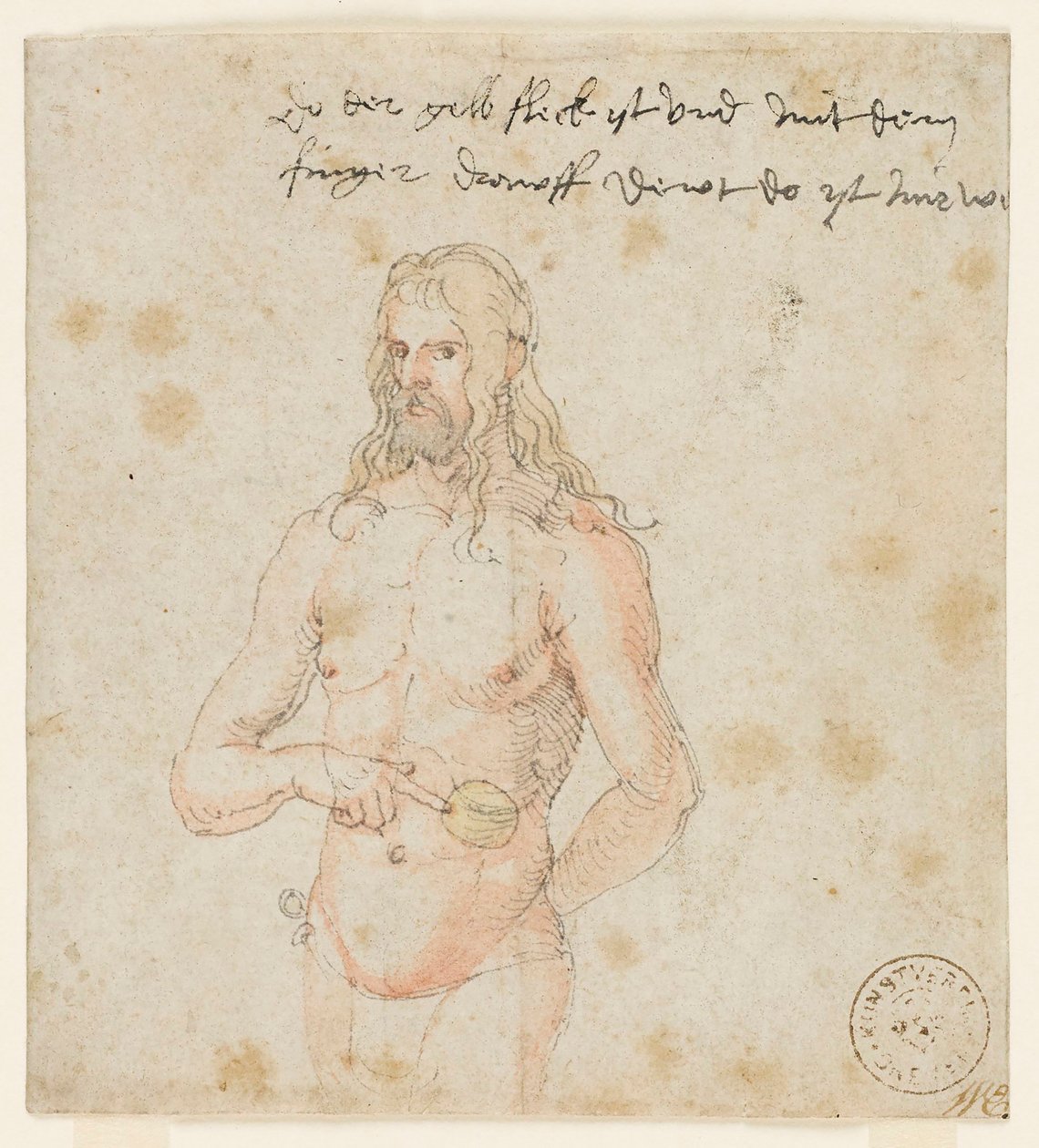 Autoportret, chory, ok. 1506-07 (brązowe pióro i akwarela) autorstwa Albrecht (attr. to) Durer or Duerer