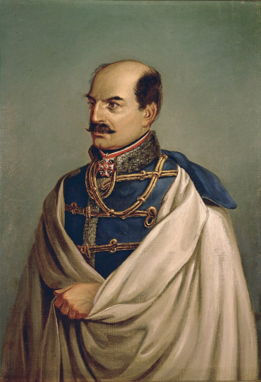 Feldzeugmeister Joseph hrabia Jellacic, Banus z Chorwacji ... (obraz na płótnie) autorstwa Albrecht Adam