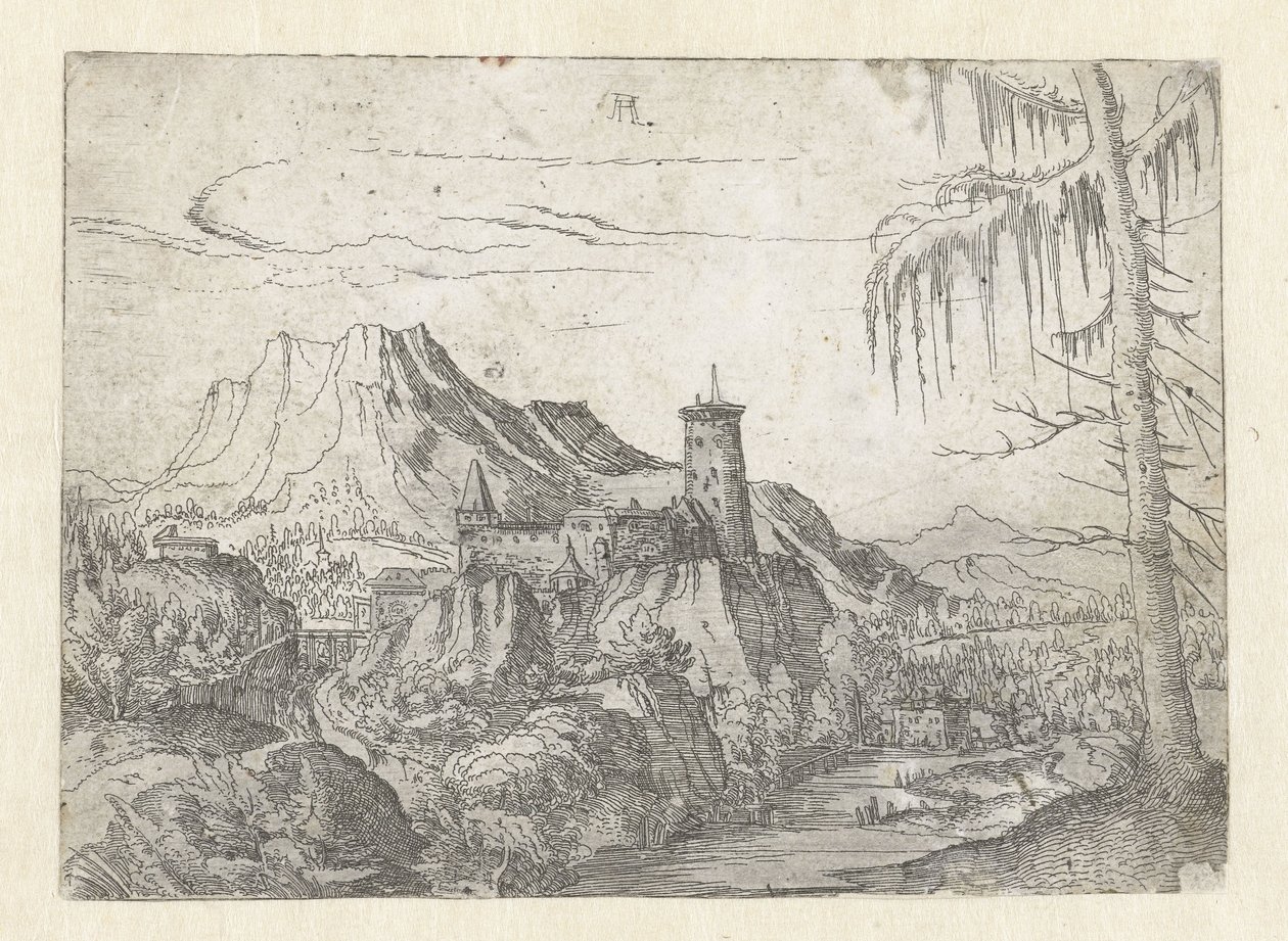Albrecht Altdorfer - Krajobraz z dużym zamkiem autorstwa Albrecht Altdorfer
