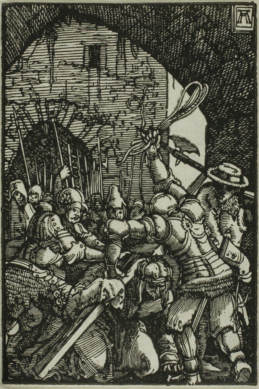 Niesienie krzyża, z Upadku i odkupienia człowieka autorstwa Albrecht Altdorfer