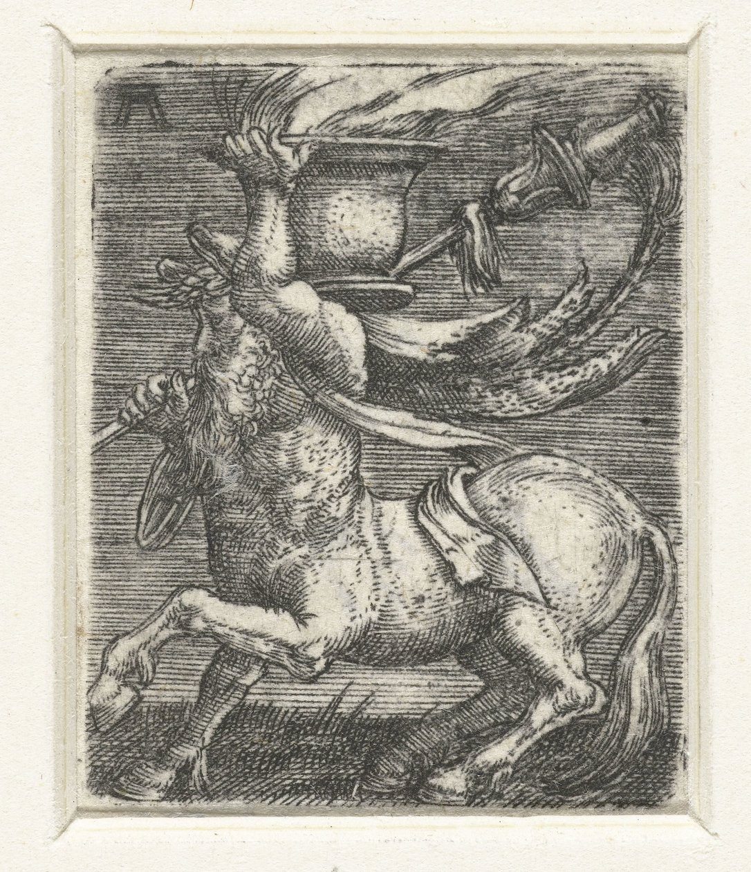 Centaur niesie garnek ognia autorstwa Albrecht Altdorfer