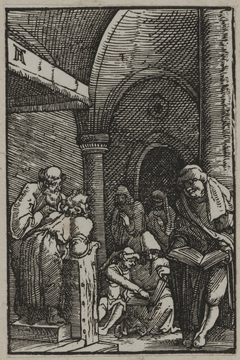 Chrystus wśród lekarzy, ok. 1515 (drzewryt) autorstwa Albrecht Altdorfer