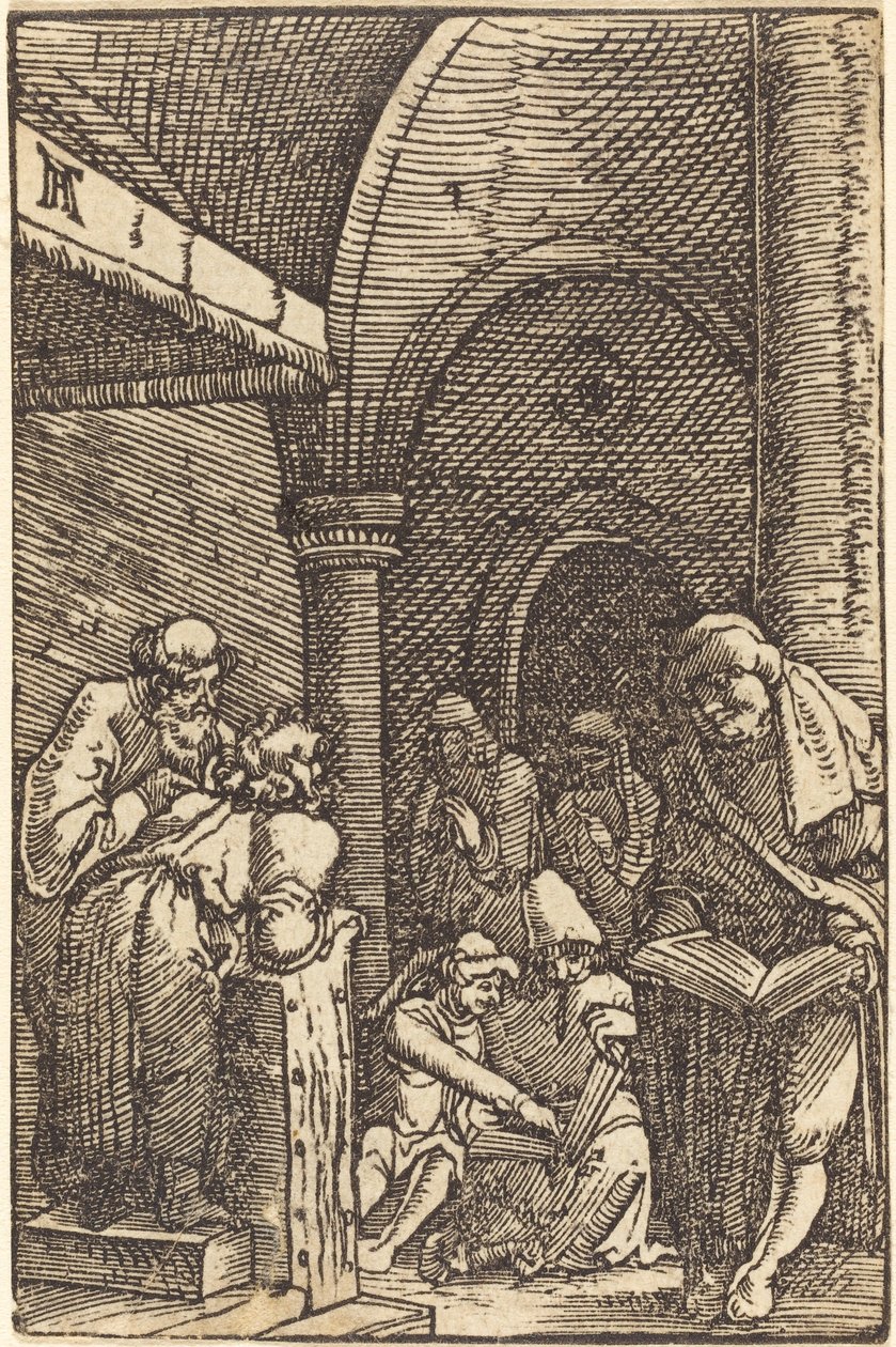 Chrystus spiera się z lekarzami autorstwa Albrecht Altdorfer