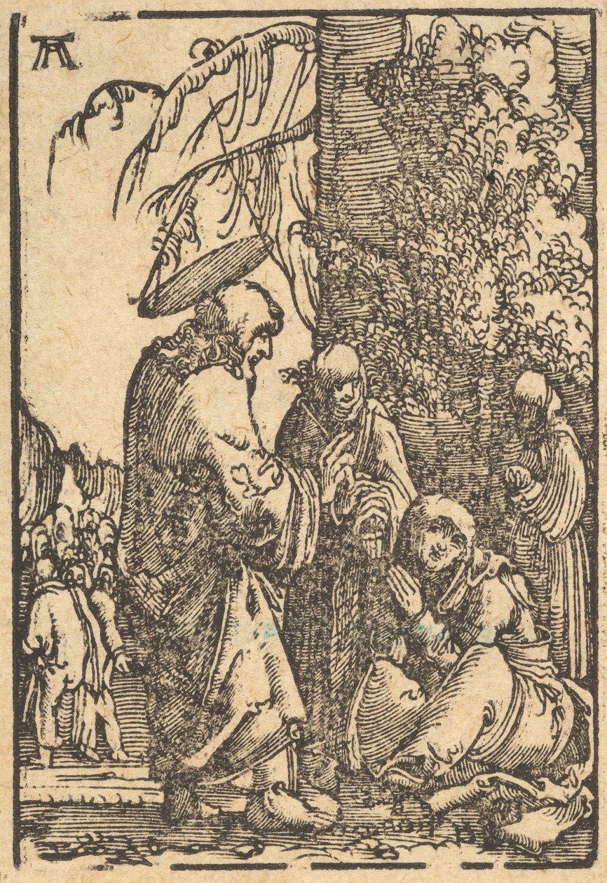 Chrystus żegnający się z Matką, od Upadku i zbawienia ludzkości przez..., ok. godz. 1513. autorstwa Albrecht Altdorfer
