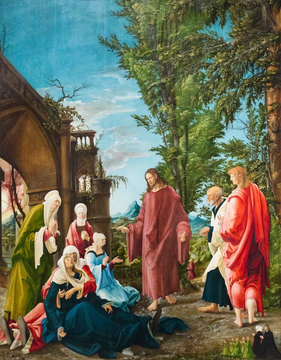 Chrystus opuszczający swoją matkę, ok. 1520 (olej na wapnie) autorstwa Albrecht Altdorfer
