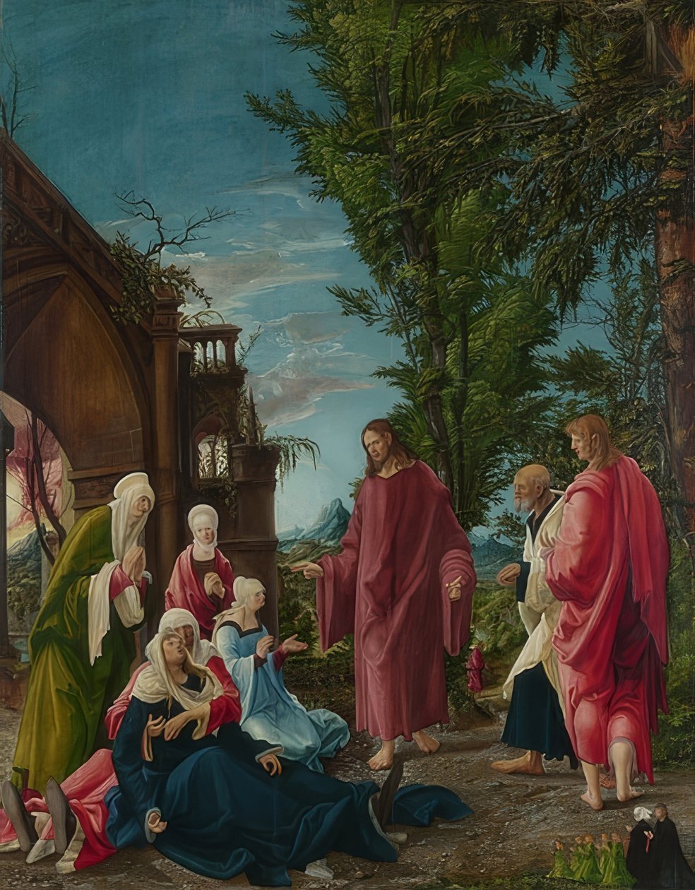 Pożegnanie Chrystusa z Maryją. Prawdopodobnie 1520 autorstwa Albrecht Altdorfer