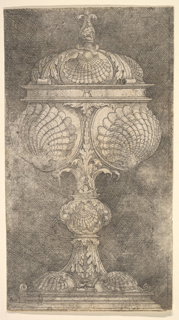 Przykryty kielich z muszlami.n.d. autorstwa Albrecht Altdorfer