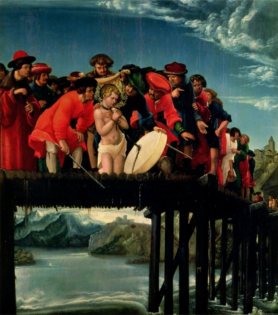Brückensturz des hl. Florian Męczeństwo świętego Floriana autorstwa Albrecht Altdorfer
