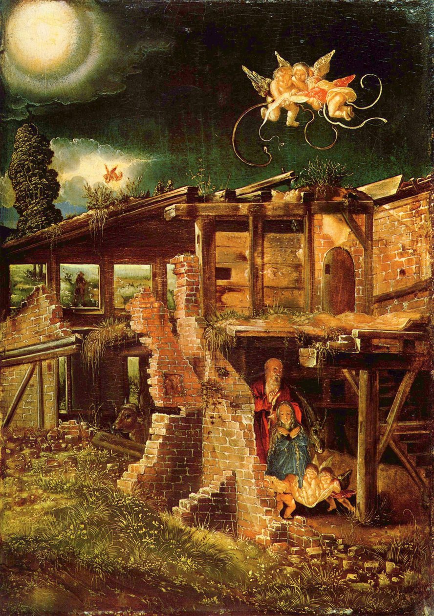 Niemiecki: Die Geburt Christi Narodziny Chrystusa autorstwa Albrecht Altdorfer