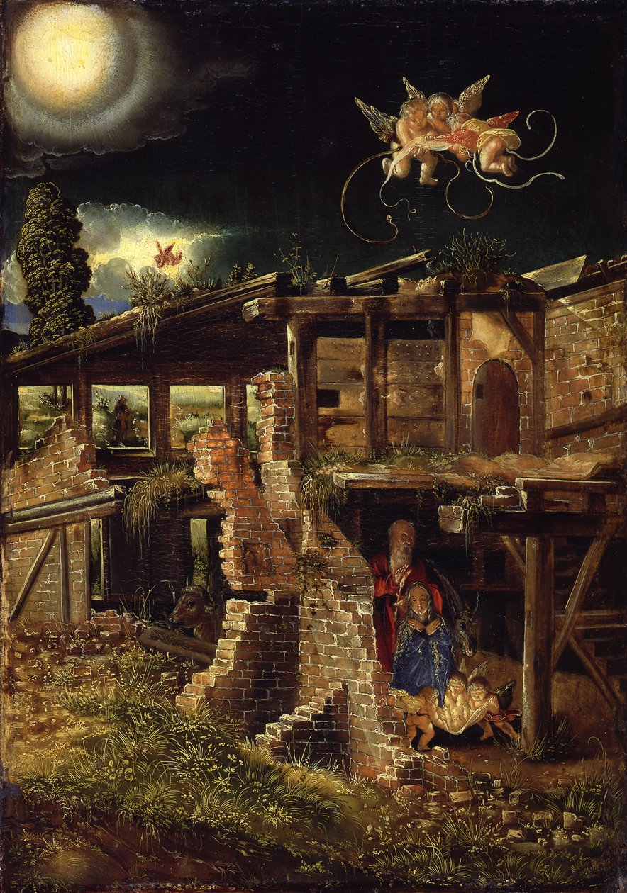 Niemiecki: Die Geburt Christi Narodziny Chrystusa autorstwa Albrecht Altdorfer
