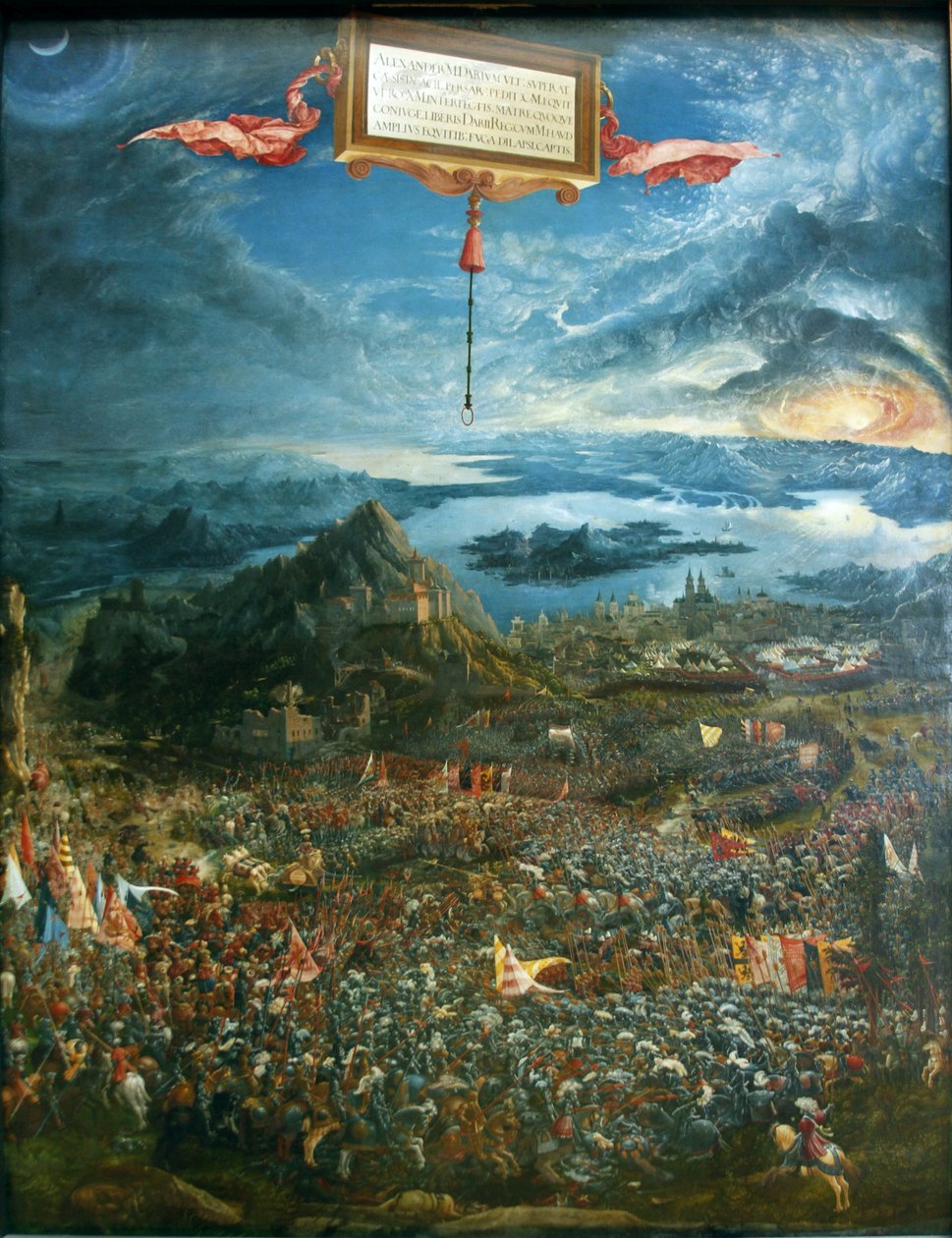niemiecki: Historienzyklus: Alexanderschlacht (Schlacht bei Issus) Bitwa Aleksandra pod Issus autorstwa Albrecht Altdorfer