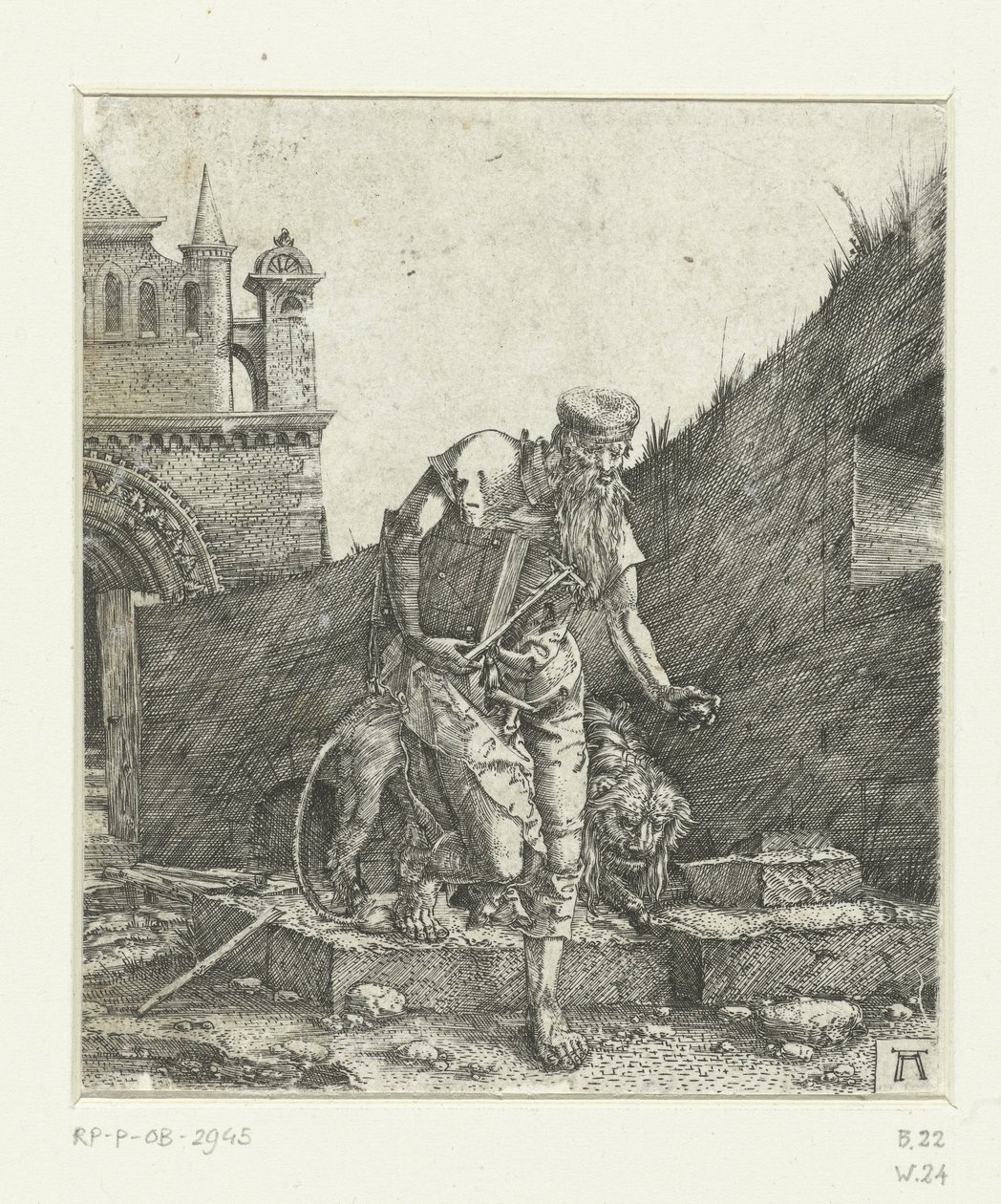 Święty Hieronim na dziedzińcu kościoła autorstwa Albrecht Altdorfer