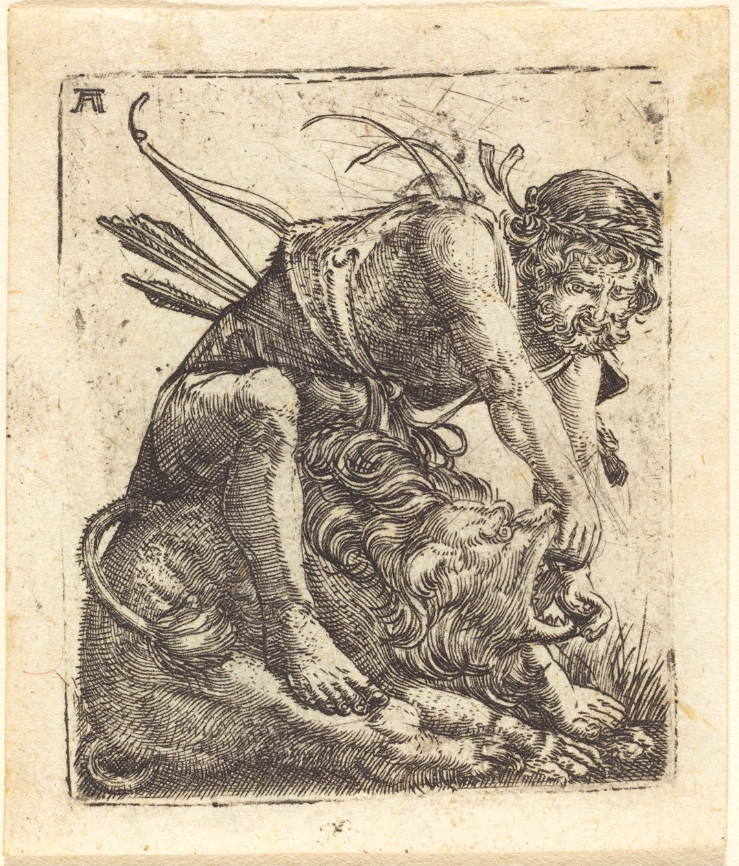 Herkules pokonuje lwa nemejskiego autorstwa Albrecht Altdorfer