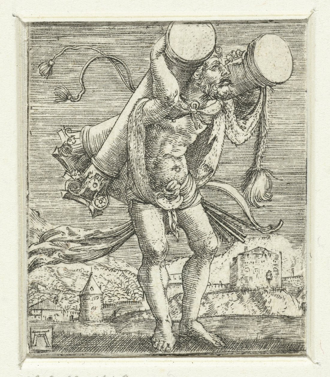 Herkules niesie kolumny autorstwa Albrecht Altdorfer