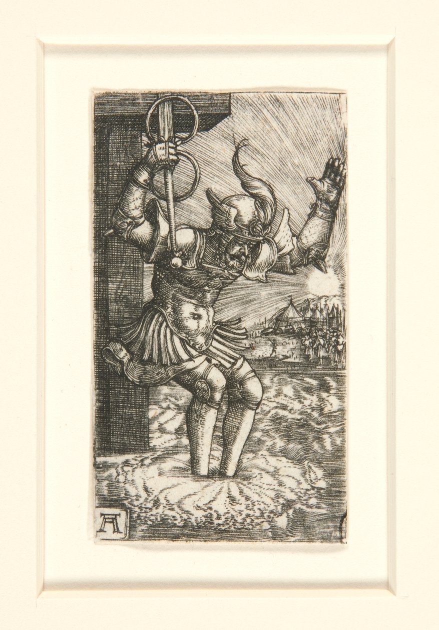 Horacy Cocles skaczący do Tybru autorstwa Albrecht Altdorfer