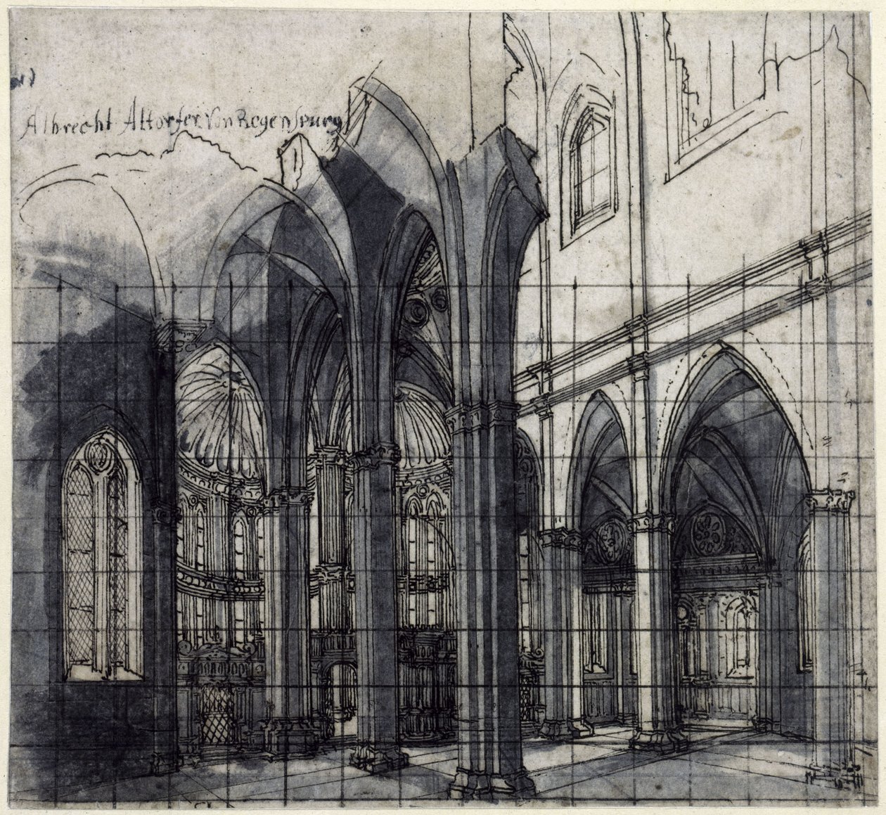 Wnętrze kościoła autorstwa Albrecht Altdorfer