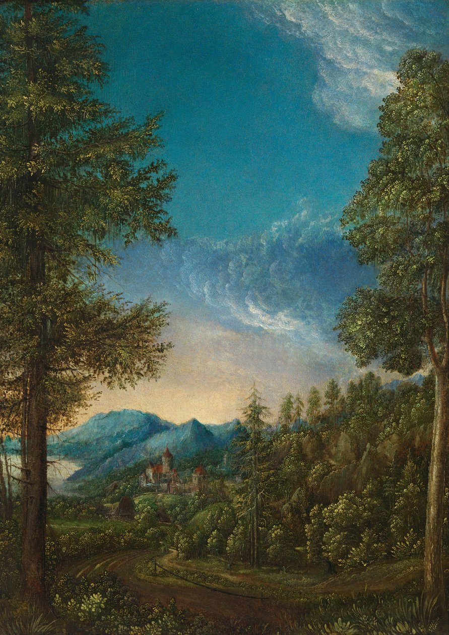 Pejzaż z zamkiem, ok. 1930 r. 1525 autorstwa Albrecht Altdorfer