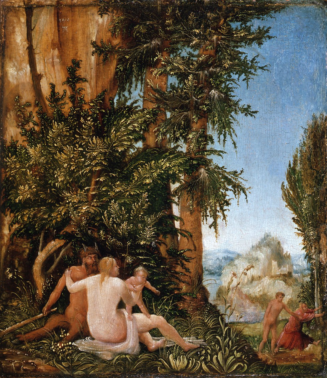 Krajobraz z rodziną satyrów autorstwa Albrecht Altdorfer
