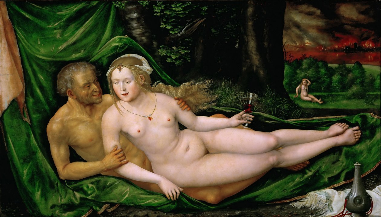 Lot i jego córki, 1537 autorstwa Albrecht Altdorfer
