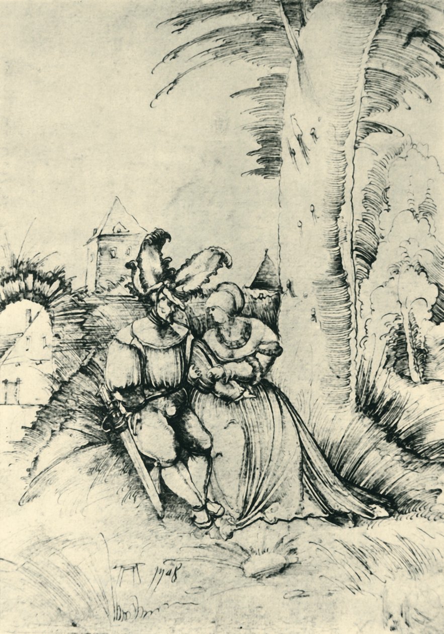 Kochankowie, 1508, 1943. autorstwa Albrecht Altdorfer