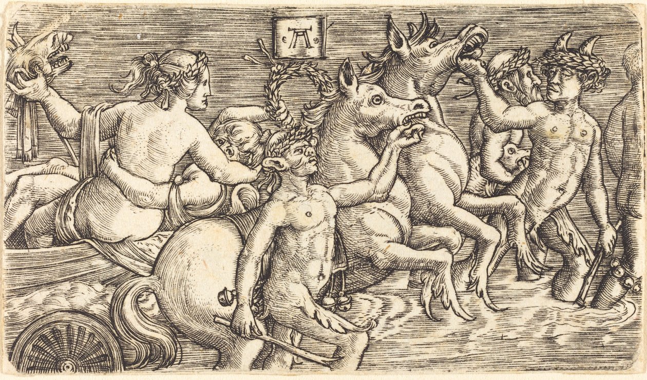 Kochankowie prowadzeni przez Seagods na Triumph autorstwa Albrecht Altdorfer