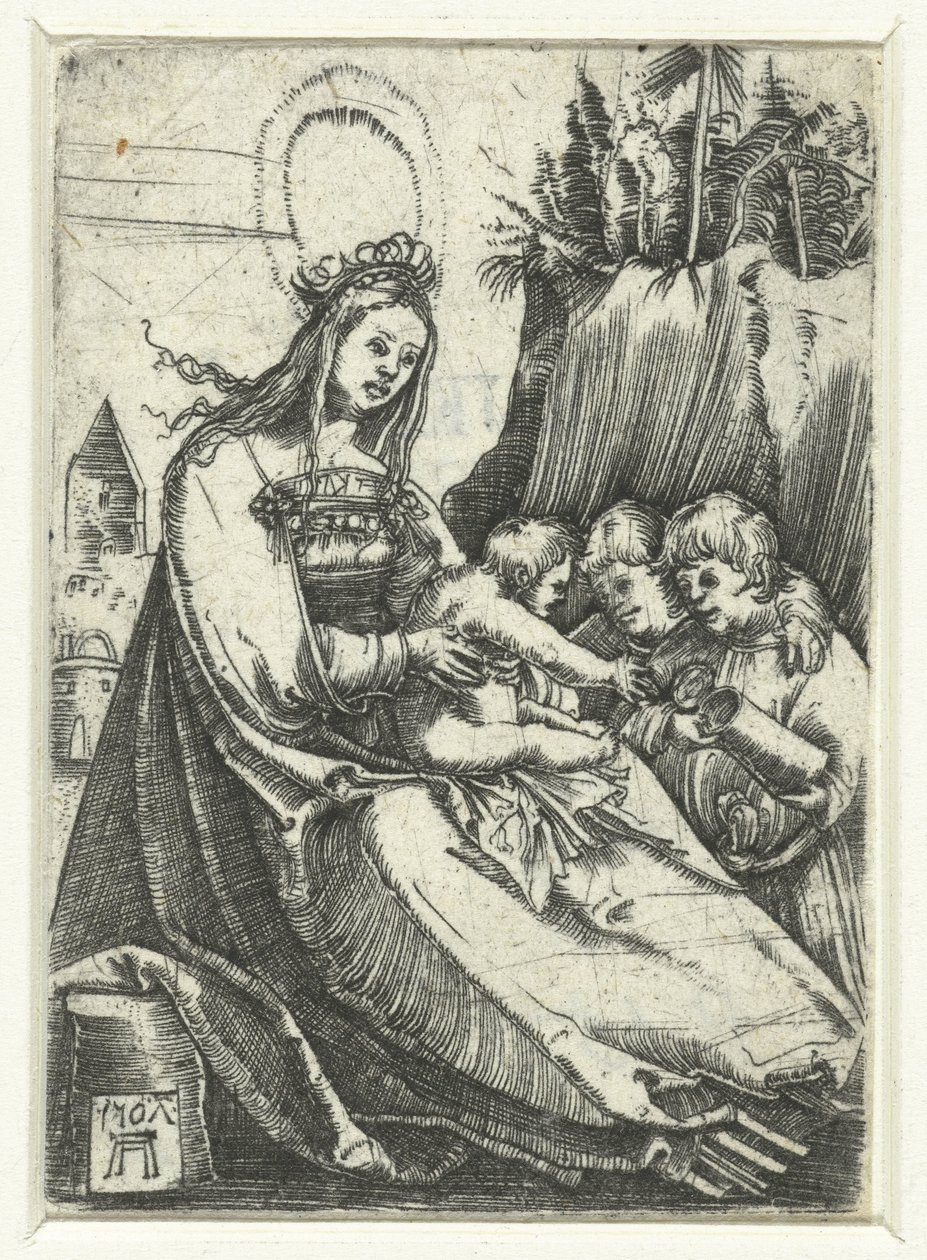 Maryja z Dzieciątkiem i dwoma chłopcami autorstwa Albrecht Altdorfer