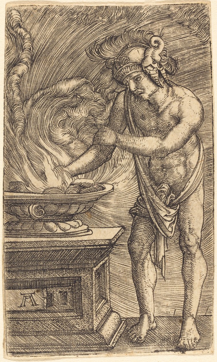 Mucius Scaevola podpala sobie dłoń autorstwa Albrecht Altdorfer