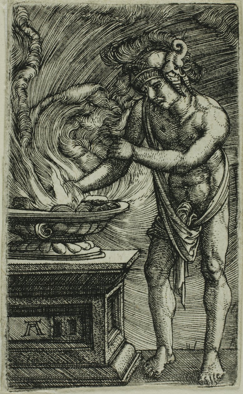 Mucius Scaevola Płonąca ręka autorstwa Albrecht Altdorfer