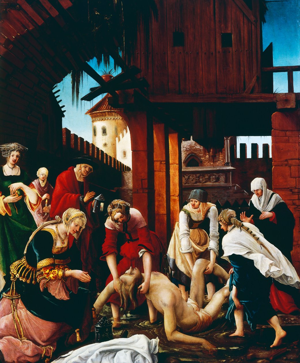 Odzyskanie zwłok św. Sebastiana, ok. godz. 1510 autorstwa Albrecht Altdorfer