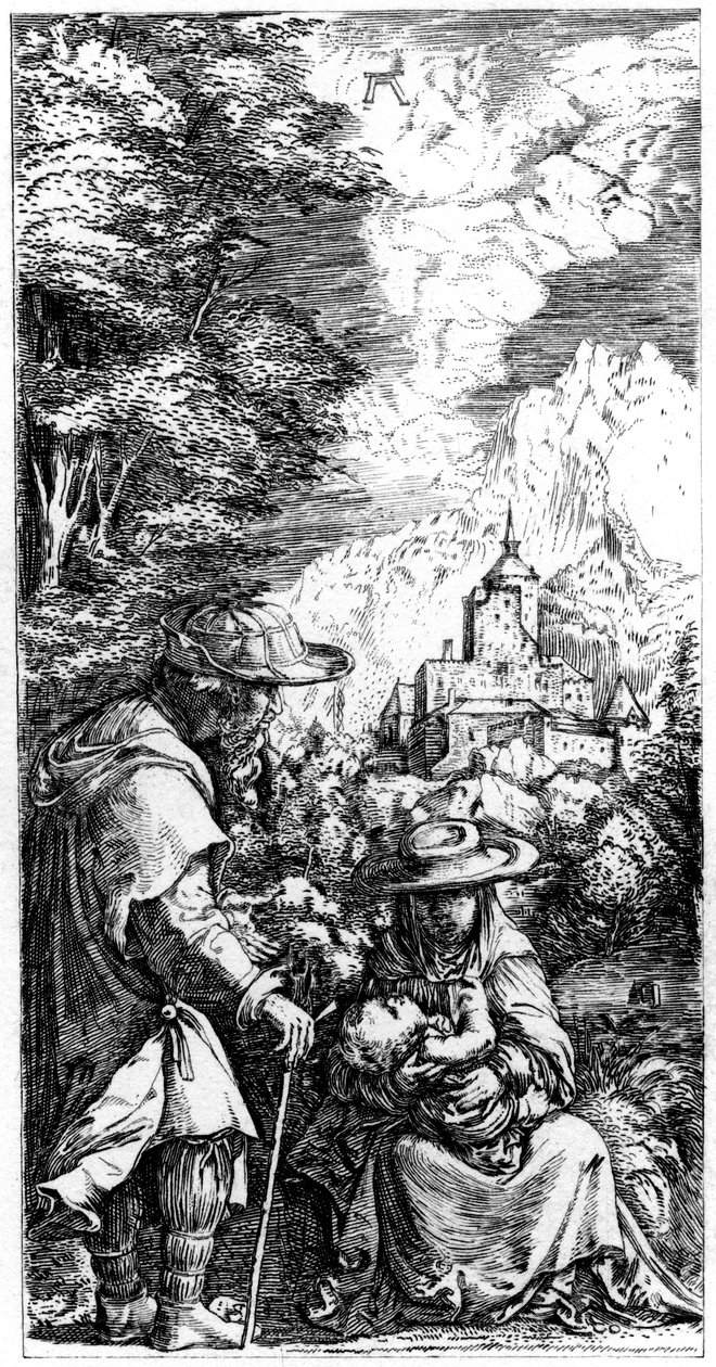 Spoczywaj w ucieczce do Egiptu, c1515-1519 1849. autorstwa Albrecht Altdorfer
