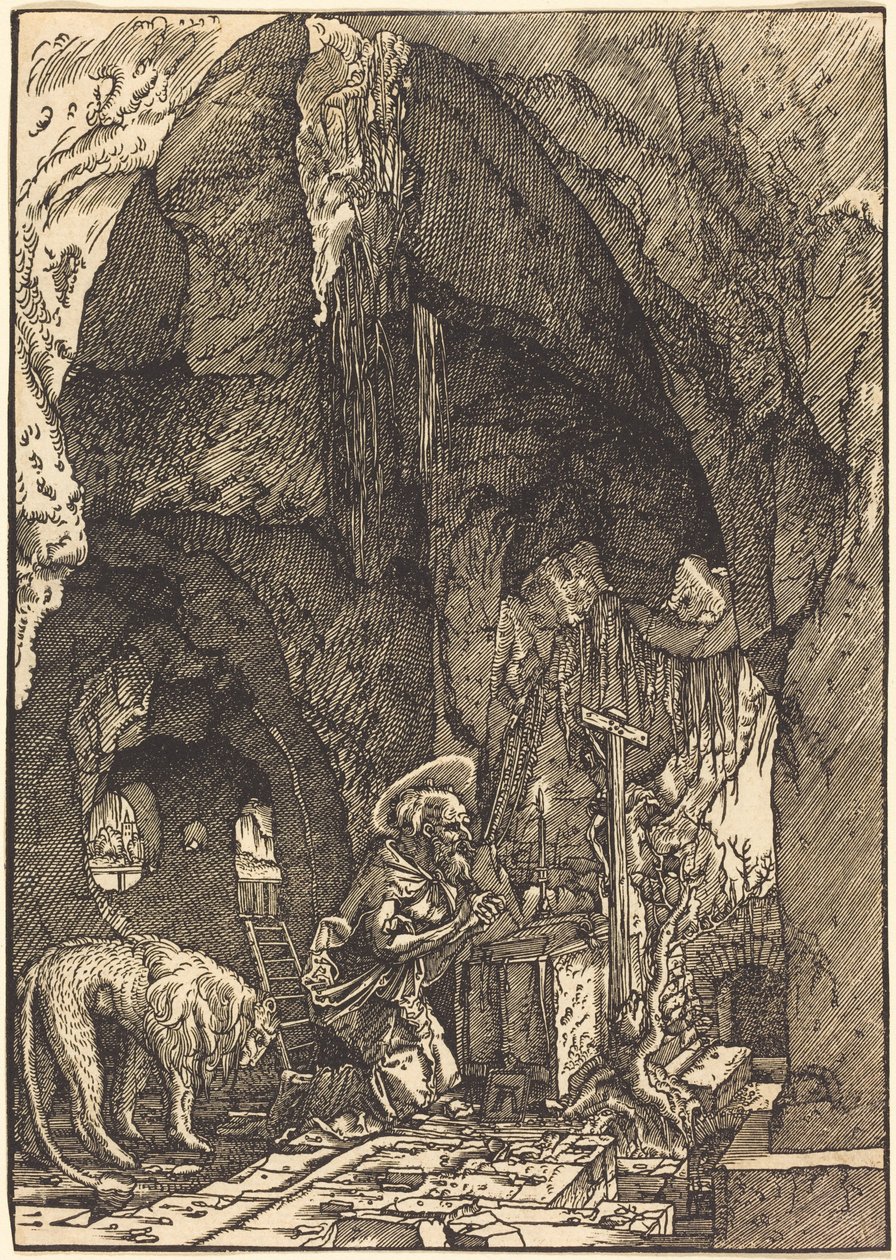 Święty Hieronim w jaskini autorstwa Albrecht Altdorfer