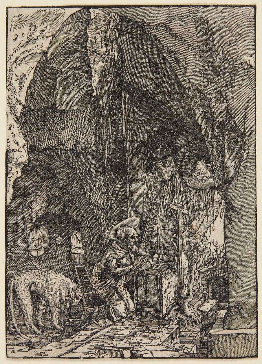 Święty Hieronim w jaskini autorstwa Albrecht Altdorfer