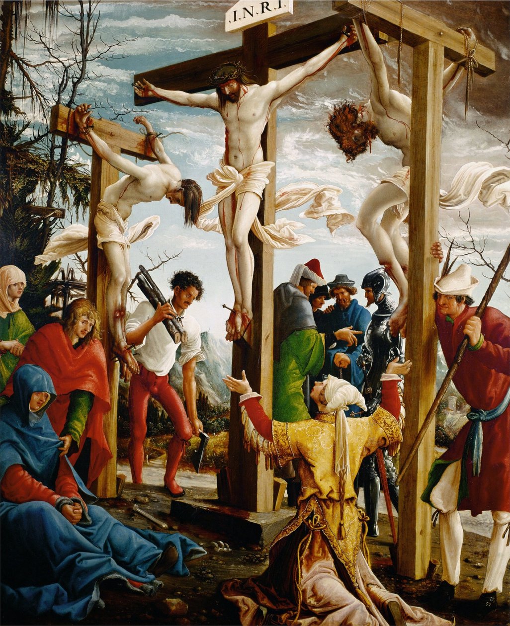 Ołtarz Sebastiana, prawe skrzydło wewnętrzne, Ukrzyżowanie autorstwa Albrecht Altdorfer