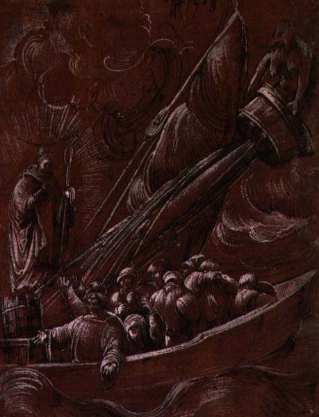Šventasis Nikolajus iš Bario priekaištauja Tempestpoliui autorstwa Albrecht Altdorfer