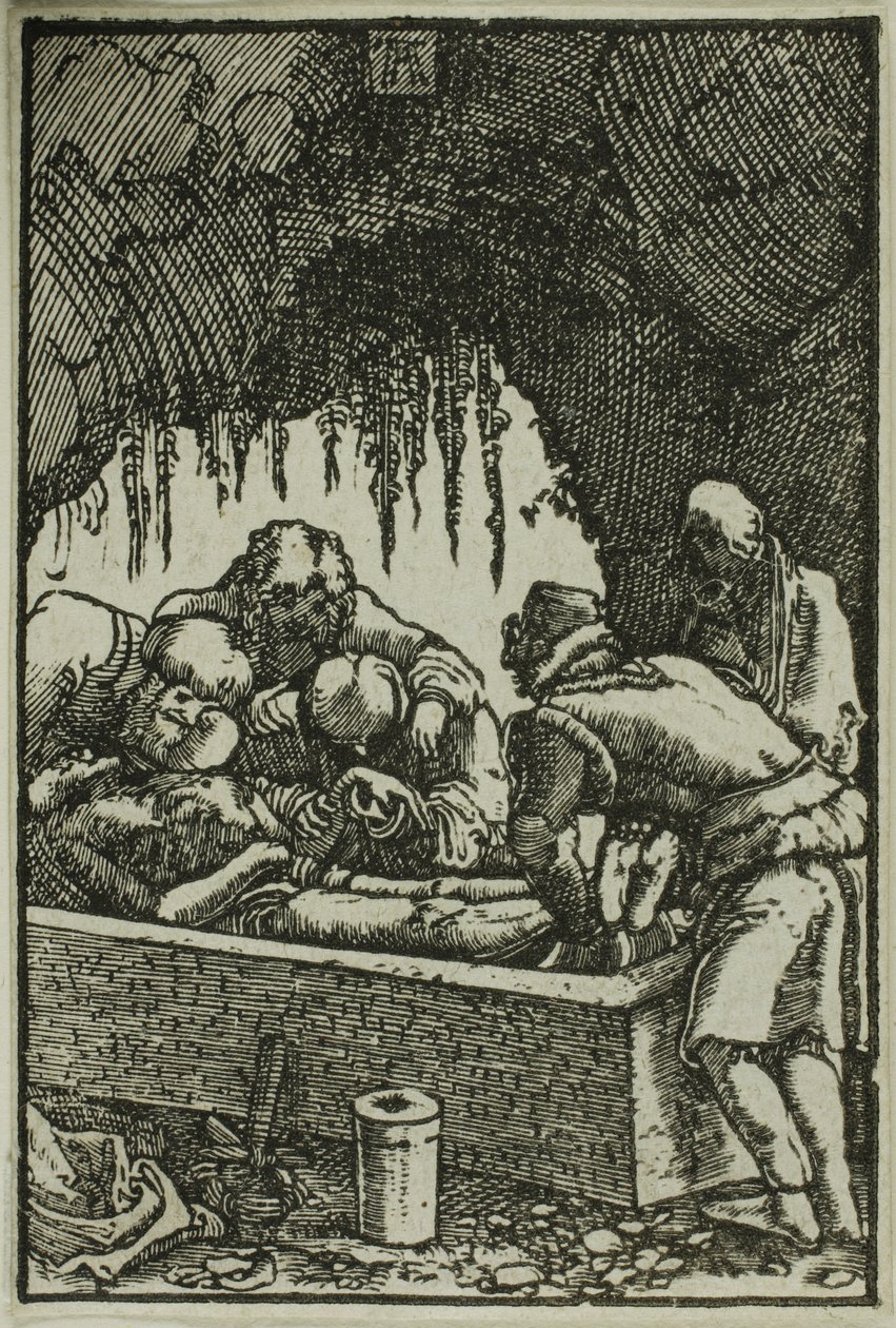 Złożenie do grobu, z Upadku i odkupienia człowieka autorstwa Albrecht Altdorfer