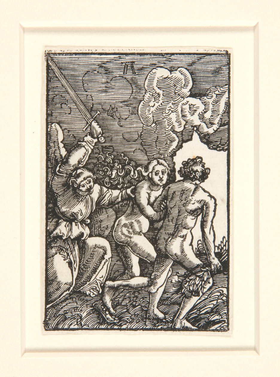 Wypędzenie z raju, z Upadku i odkupienia człowieka autorstwa Albrecht Altdorfer