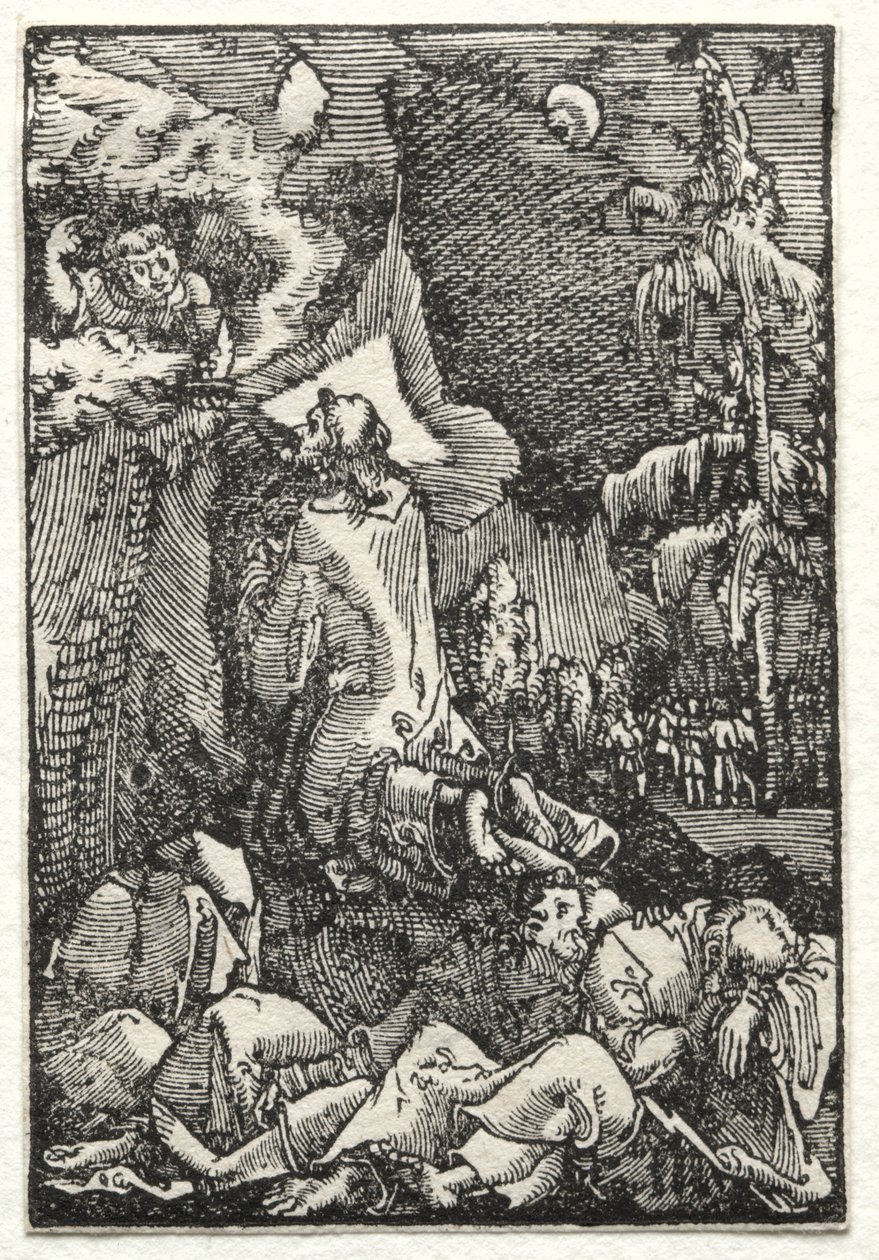 Upadek i odkupienie człowieka: Chrystus na Górze Oliwnej, c. 1515. autorstwa Albrecht Altdorfer