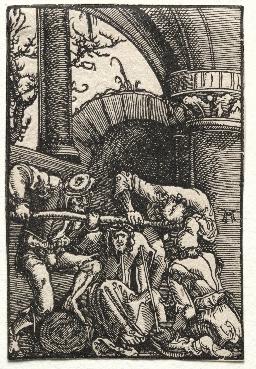 Upadek i odkupienie człowieka: Chrystus ukoronowany cierniem, c. 1515. autorstwa Albrecht Altdorfer