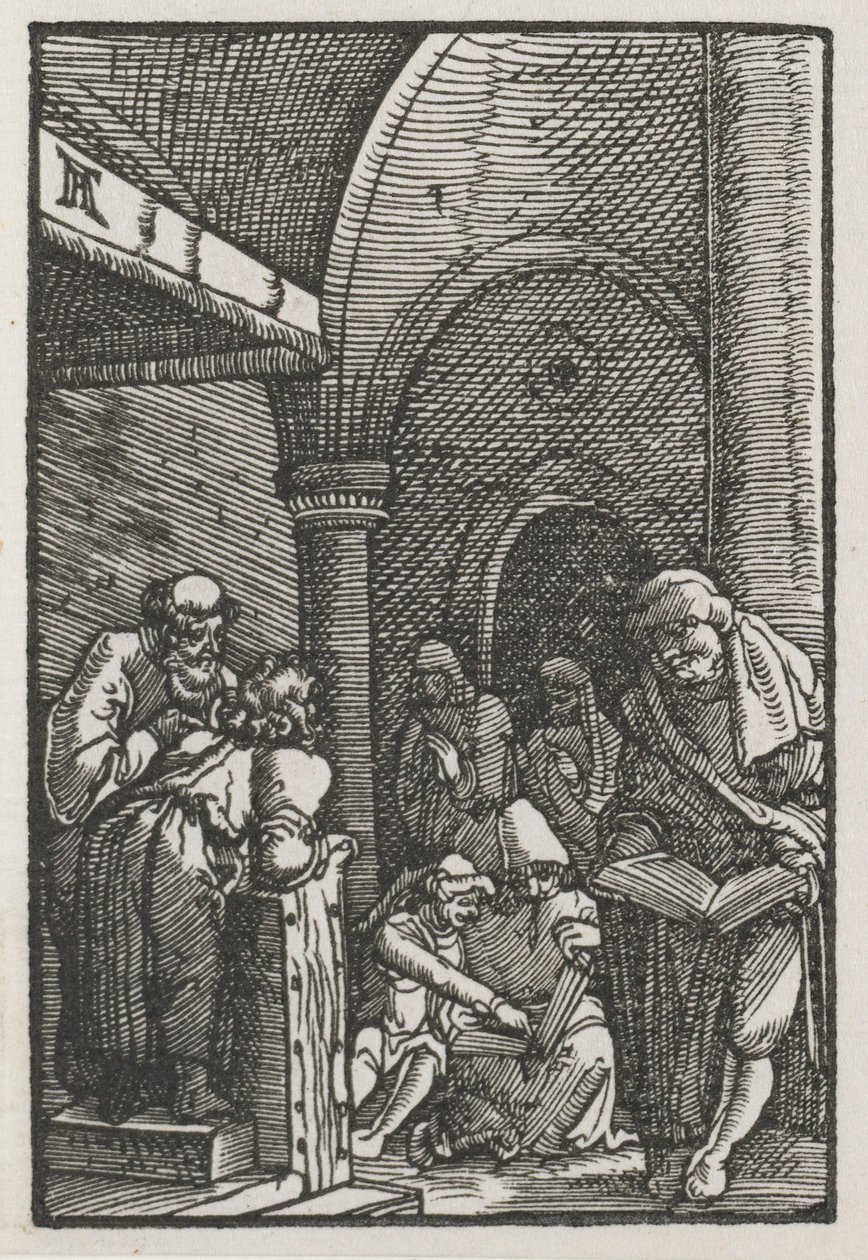 Upadek i odkupienie człowieka: Chrystus spór z lekarzami, c. 1515. autorstwa Albrecht Altdorfer
