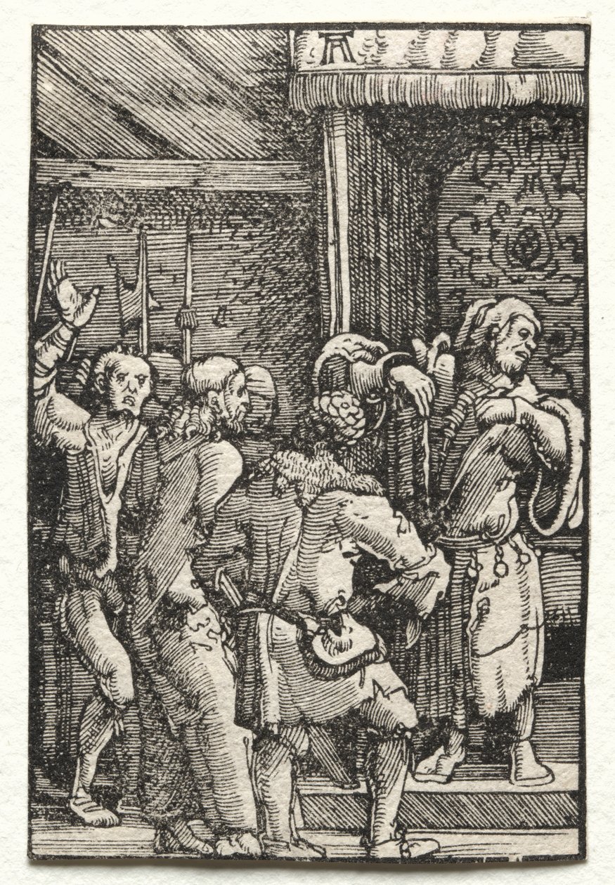 Upadek i odkupienie człowieka: Chrystus przed Kajfaszem autorstwa Albrecht Altdorfer