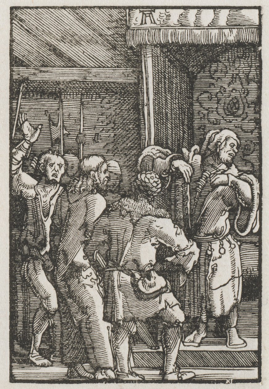 Upadek i odkupienie człowieka: Chrystus przed Kajfaszem autorstwa Albrecht Altdorfer