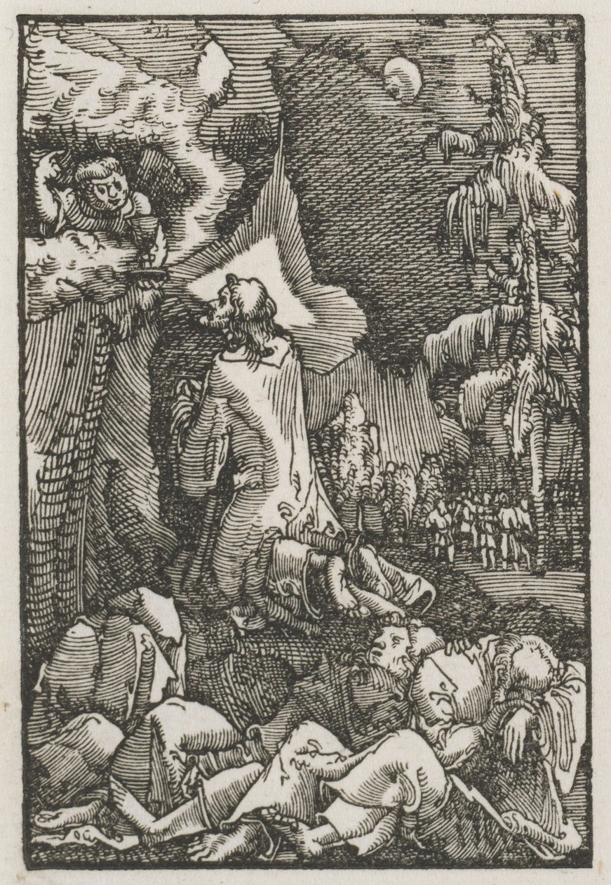 Upadek i odkupienie człowieka: Chrystus na Górze Oliwnej, c. 1515. autorstwa Albrecht Altdorfer