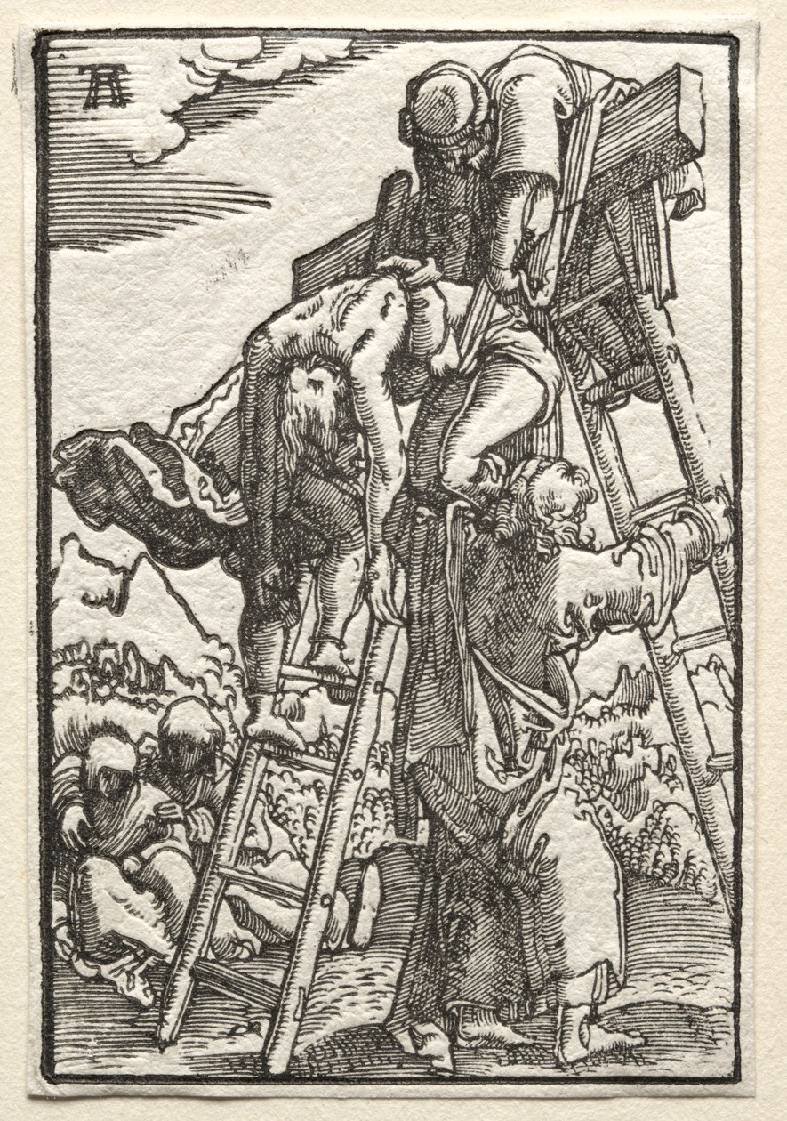 Upadek i odkupienie człowieka: zejście z krzyża, c. 1515. autorstwa Albrecht Altdorfer