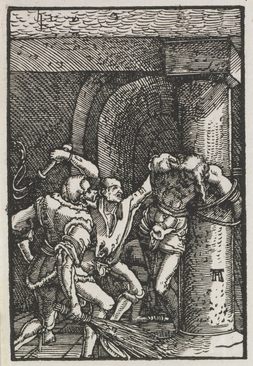 Upadek i odkupienie człowieka: biczowanie Chrystusa, c. 1515. autorstwa Albrecht Altdorfer