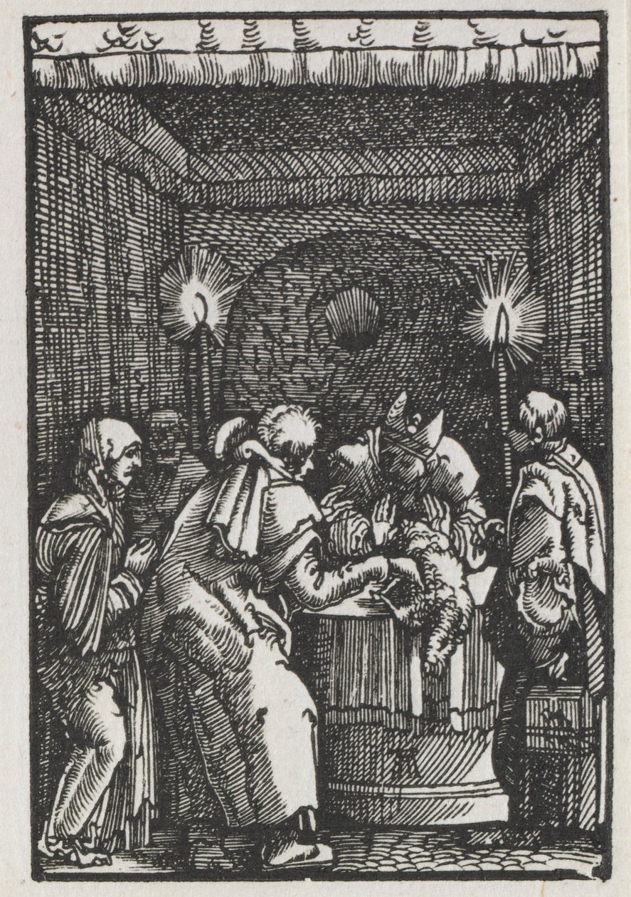 Upadek i odkupienie człowieka: ofiara Joachima odrzucona przez arcykapłana 1515. autorstwa Albrecht Altdorfer