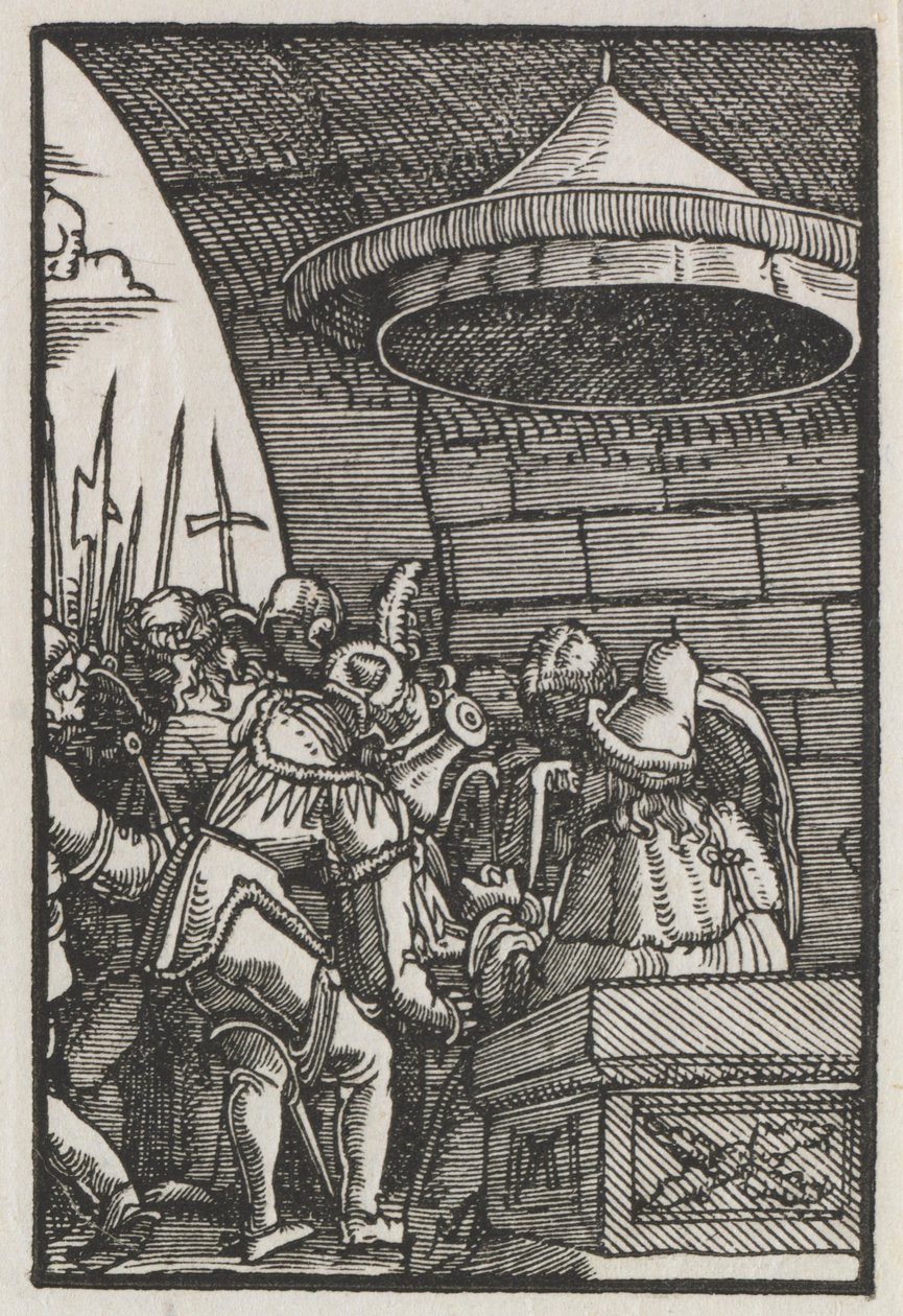 Upadek i odkupienie człowieka: Piłat umywa ręce, ok. 1930. 1515. autorstwa Albrecht Altdorfer