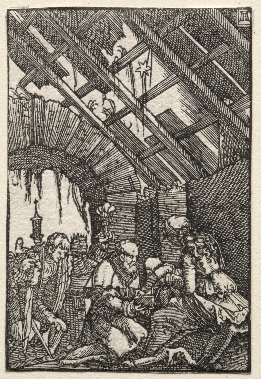 Upadek i odkupienie człowieka: Pokłon Trzech Króli, c. 1515. autorstwa Albrecht Altdorfer