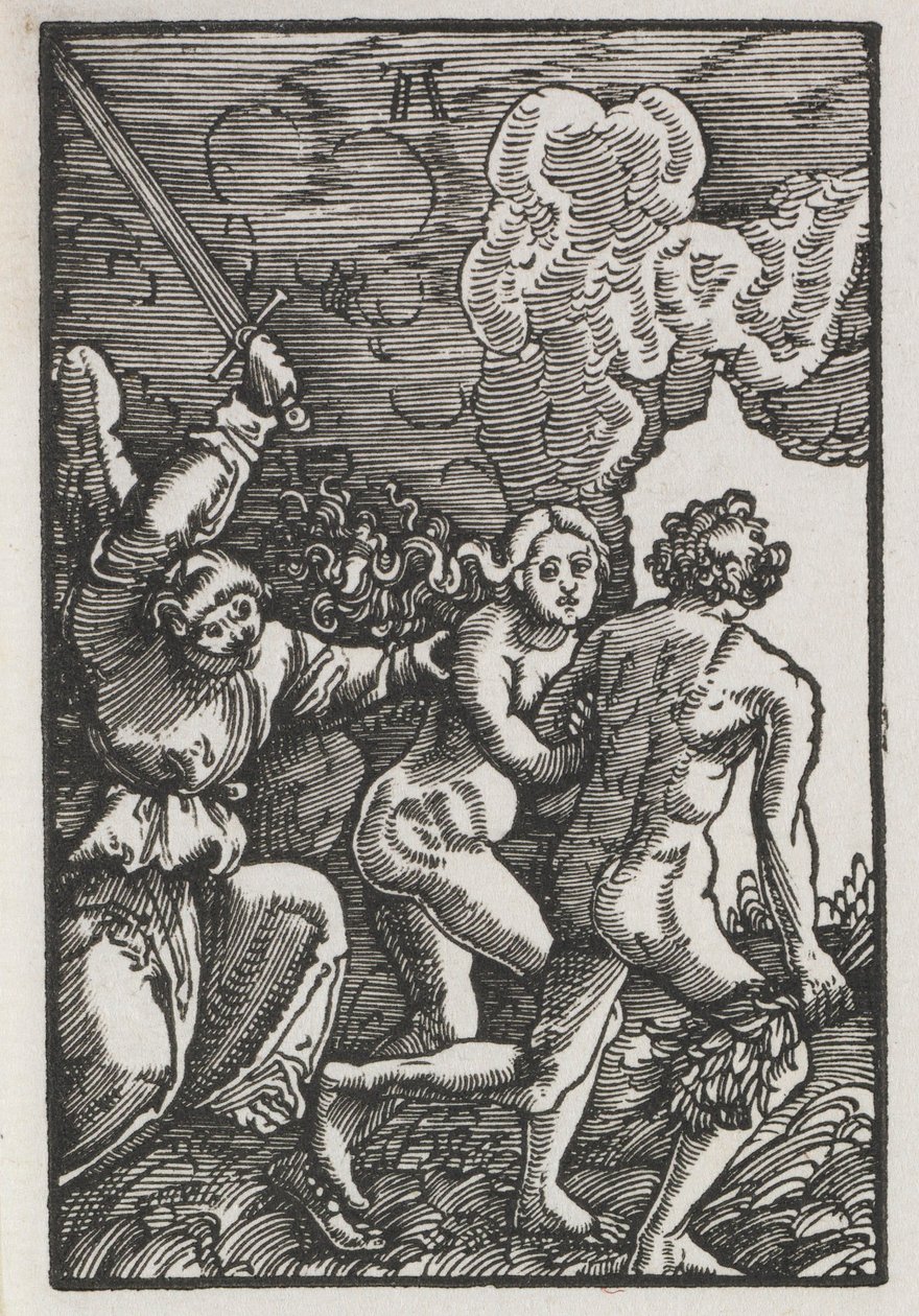 Upadek i odkupienie człowieka: Wypędzenie z Edenu, c. 1515. autorstwa Albrecht Altdorfer