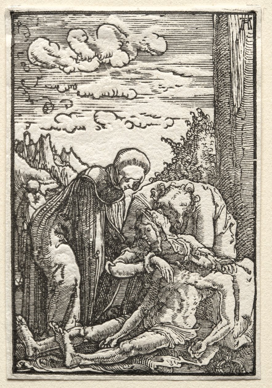 Upadek i odkupienie człowieka: lamentacja pod krzyżem, c. 1515. autorstwa Albrecht Altdorfer