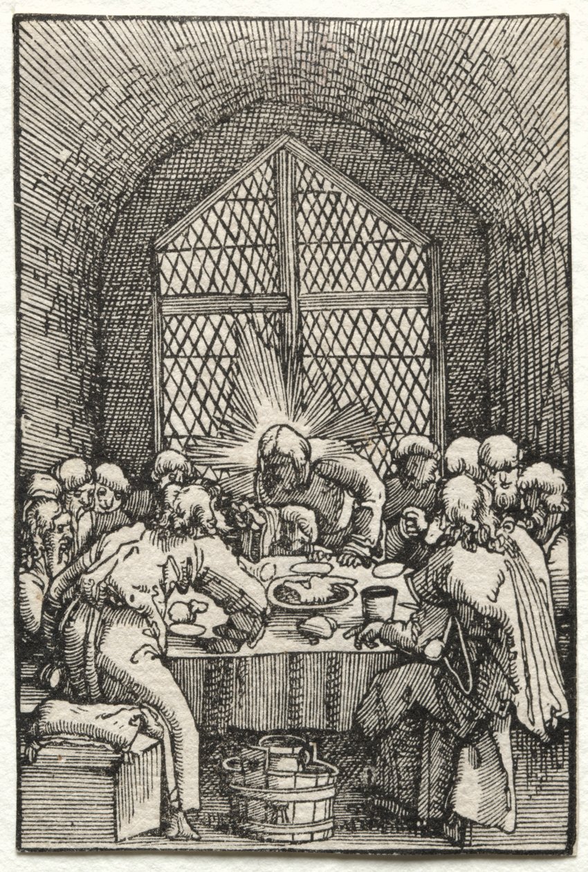 Upadek i odkupienie człowieka: Ostatnia Wieczerza, c. 1515. autorstwa Albrecht Altdorfer